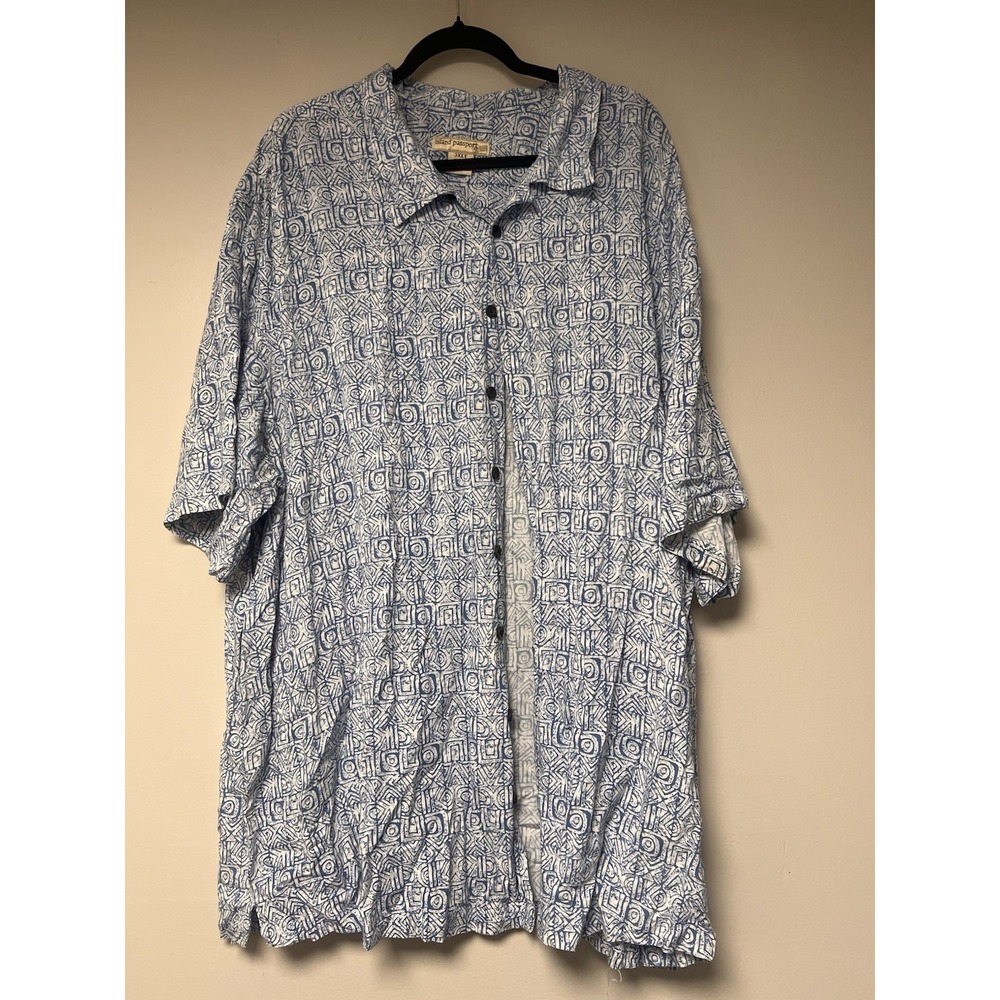 Island Passport Men's 3XLT Button Up Short‎ Sleeve Shirt